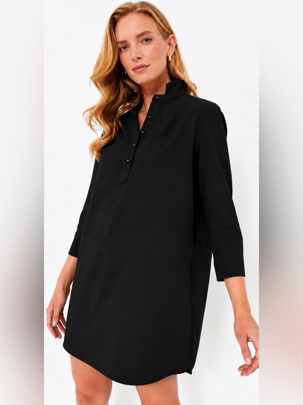 Tuckernuck Pomander Place Polly Popover Dress XL Black 100% Cotton - Picture 2 of 8